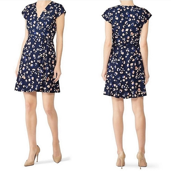 Hutch Anthropologie  Wrap Around Clara Navy Blue
Leopard Dress - Picture 1 of 10